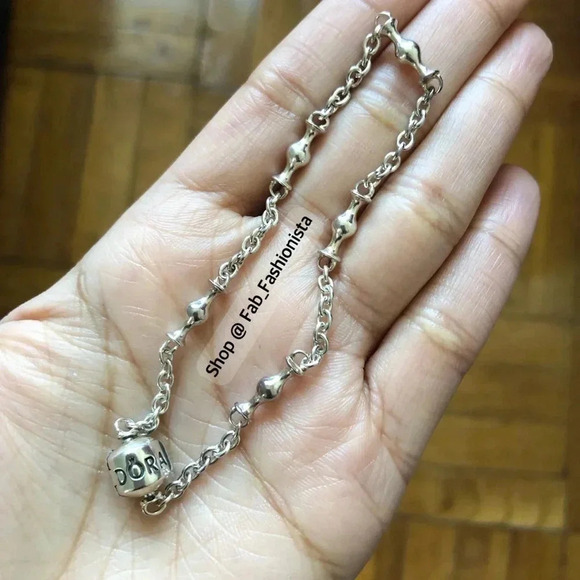 Pandora 5 clip sterling silver bracelet - Picture 5 of 13